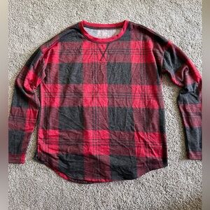 Women’s Red and Black Plaid Shirt